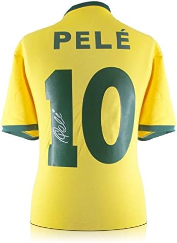 פלה חתמה על גופיית הכדורגל ברזיל | מזכרות ספורט עם חתימה